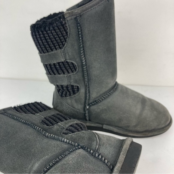 BEARPAW Boshie Suede and Washed Knit Boots - Picture 13 of 16